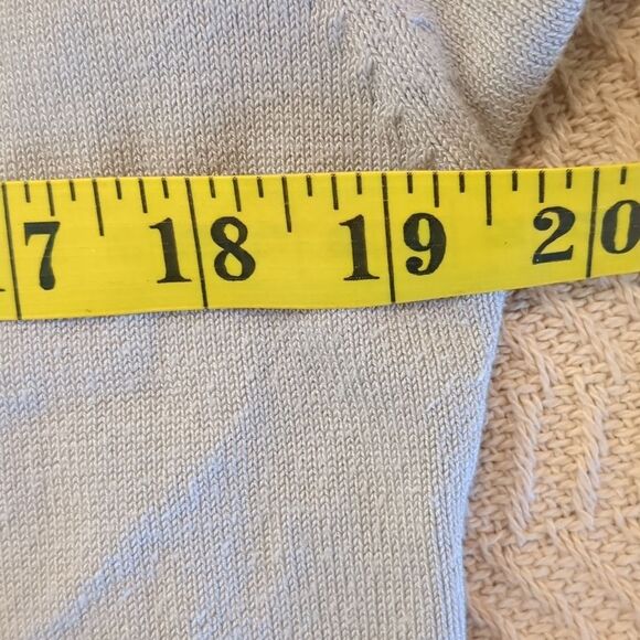 LINDA MATTHEWS Cardigan Med Gray Shrug Open Ruffled is Cap Sleeves - Picture 7 of 8